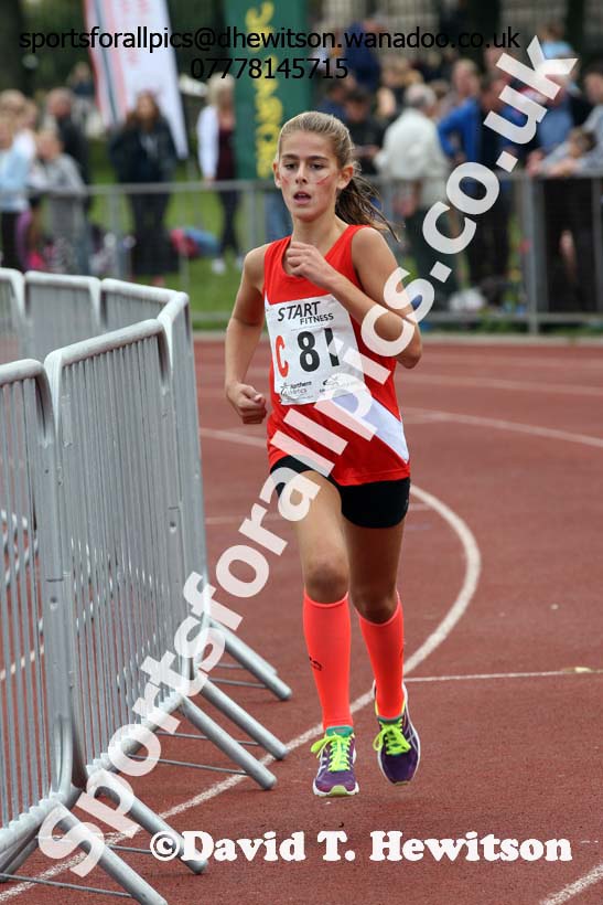 Girls under-13s, Northern Road Relays, Blackpool. Photo: David T. Hewitson/Sports for All Pics